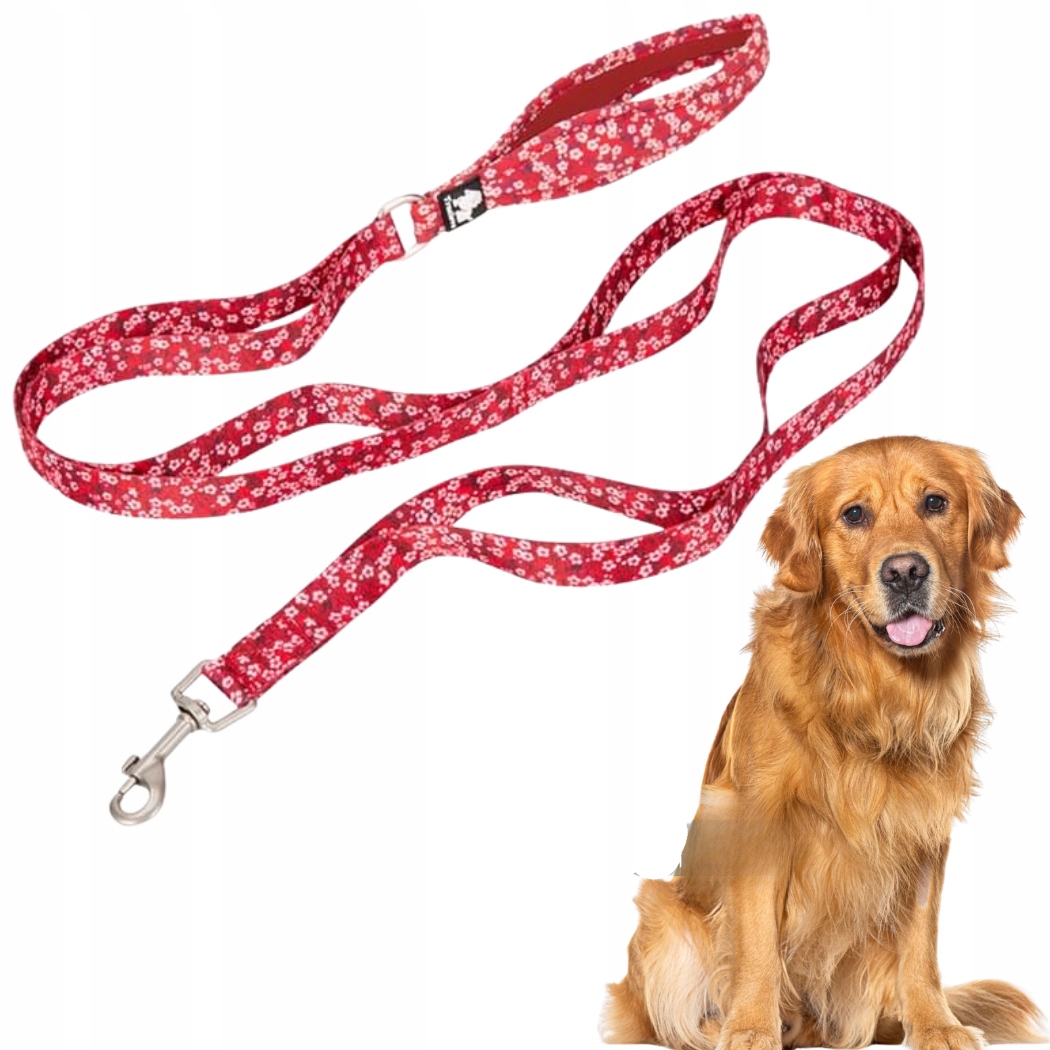 Levně Vodítko Pro Psa Truelove Blossom Červeno-bílá 1,4 M, Velikost L