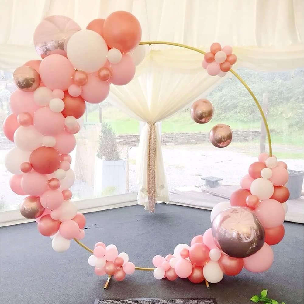 ŁUK ŚLUBNY STELAŻ NA BALONY ŚCIANKA DO ZDJĘĆ 2M, ZŁOTA