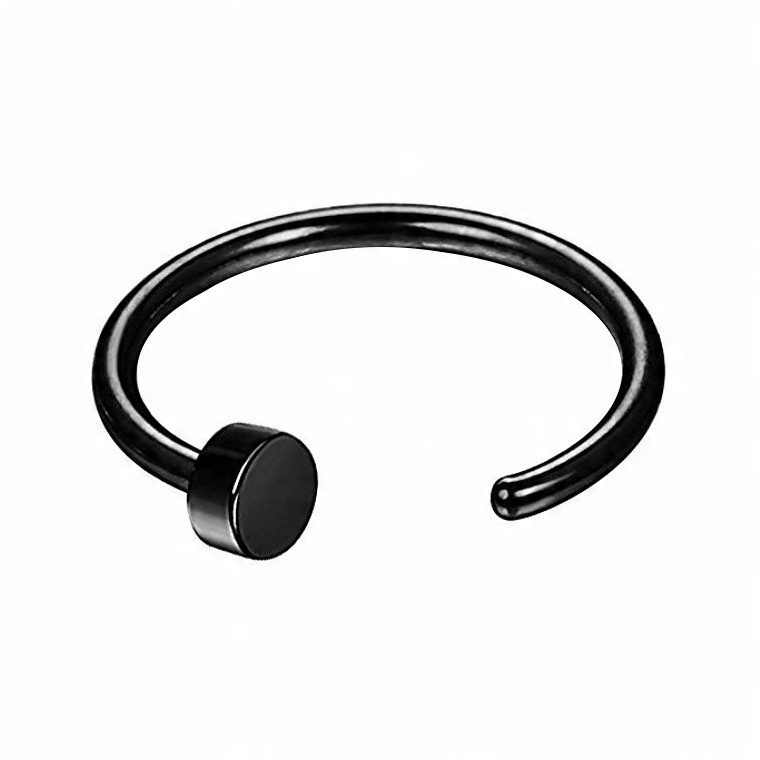 

O-ring Kolczyk Do Nosa Stal 316L Czarny 0,8/8 mm