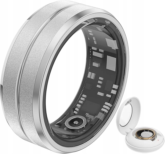 Smart Ring #9 19mm Srebro Android iOS Inteligentny pierścionek Monitor snu