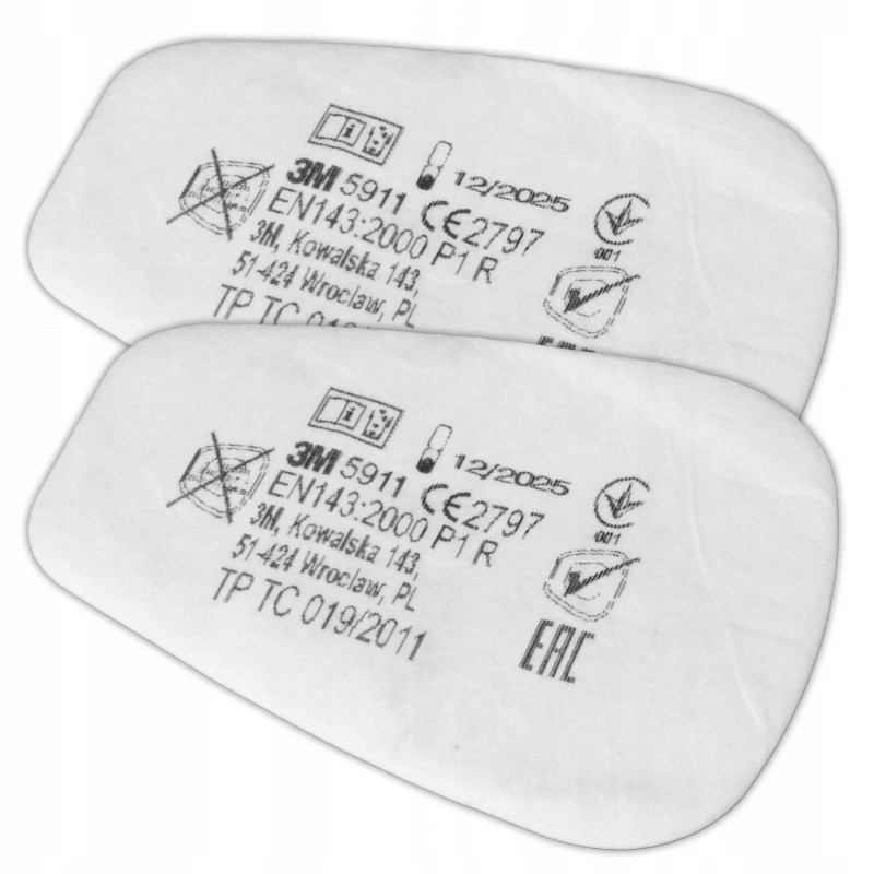 

3M filtry przeciwpyłowe 5911 P1R 1 para 2 sztuki