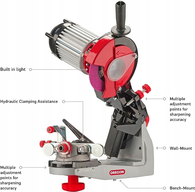 Profesjonalna Ostrzałka Oregon 620-230 do Ostrzenia Łańcuchów Hydrauliczna Marka Oregon