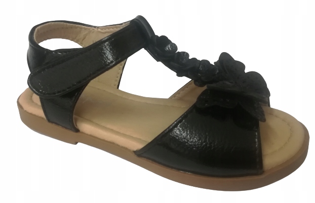 

Sandałki sandały r29 dziewczęce czarne buty letnie