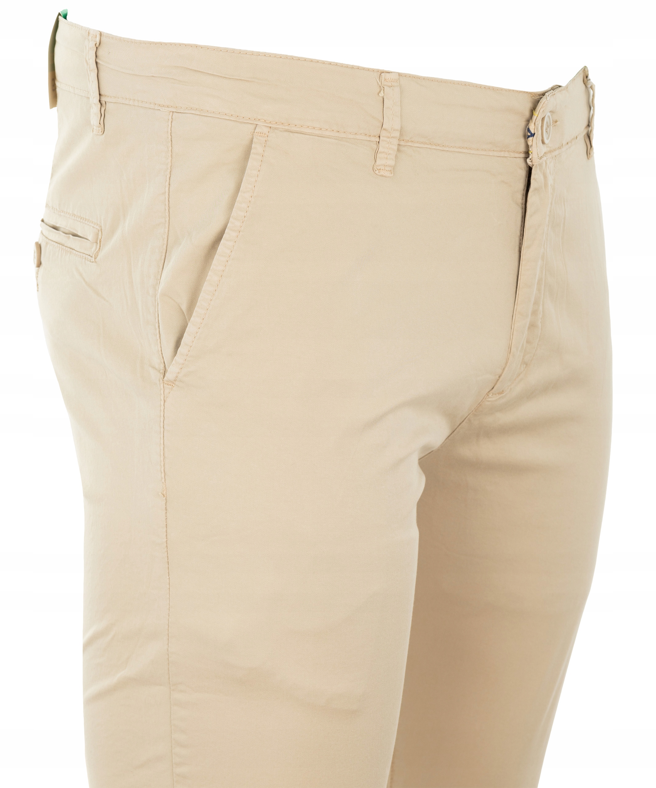 SPODNIE MĘSKIE WYGODNE BEŻOWE SPODNIE LETNIE - CHINOSY z ELASTANEM W44(28 Rozmiar 28