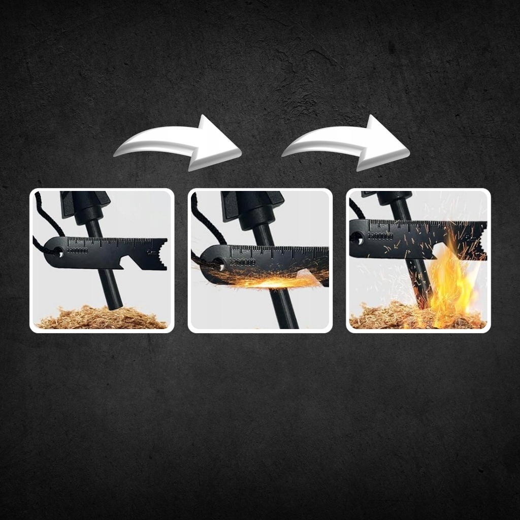 KRZESIWO MAGNEZOWE WOJSKOWE ROZPAŁKA OGIEŃ MAGNETYCZNE CAMPING SURVIVAL EAN (GTIN) 5901982759373