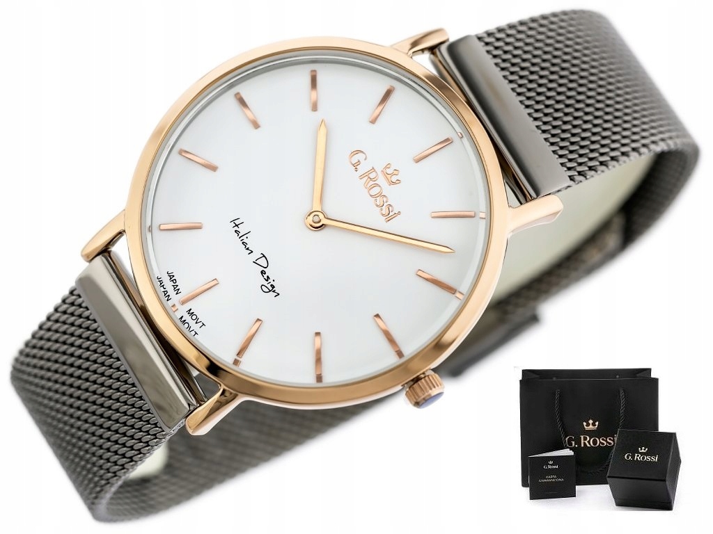 

Zegarek Damski G. Rossi Silva mesh Box + Grawer