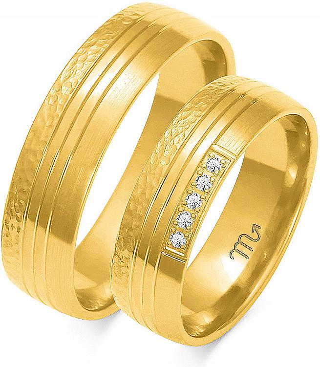 Nadčasové snubní prsteny ze 14karátového zlata 585 z roku 11 12 13, jedinečná kolekce gravírování