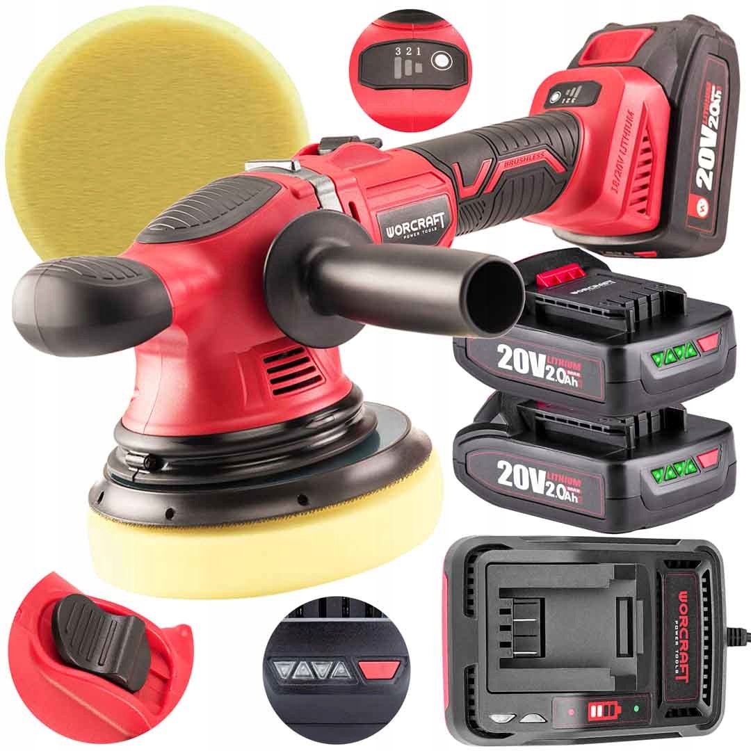 POLERKA SAMOCHODOWA AKUMULATOROWA COP-S20LIB + 2AKU 2.0Ah