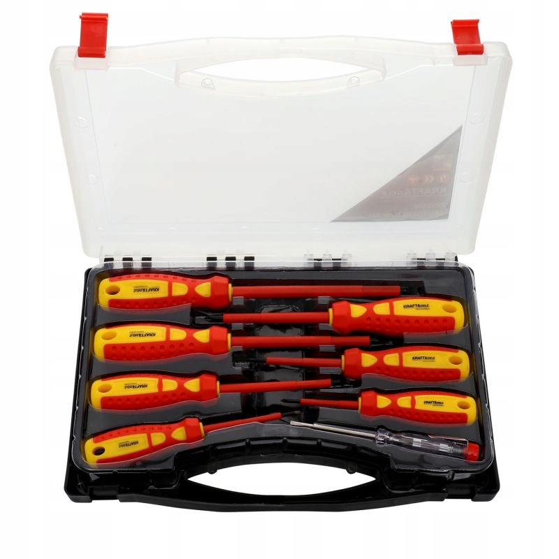 

KD10906 Wkrętaki izolowane 1000V w walizce 8 sztuk
