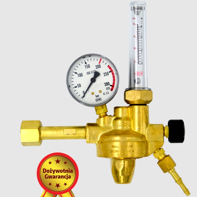 Reduktor Argon/CO2 MIX Perun z rotametrem spawarka
