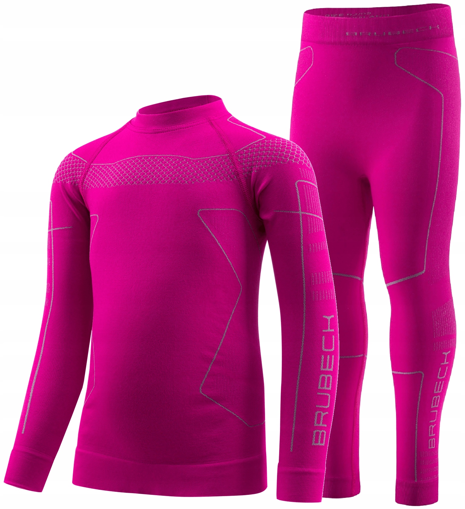 Komplet Dětského Termoaktivního Spodního Prádla Brubeck Thermo Kids Lyže 92/98