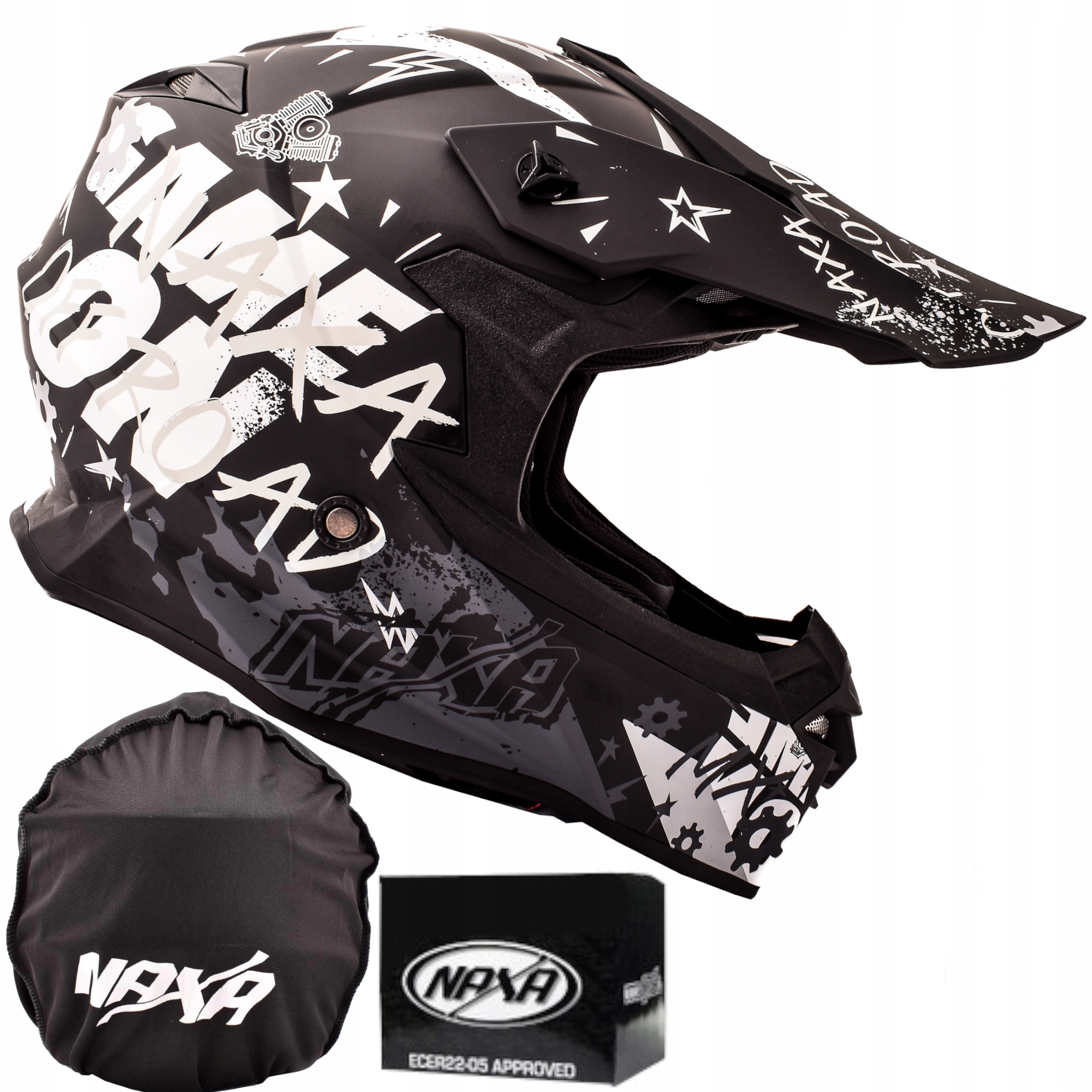 NAXA C9/N Kask Cross Enduro Quad ATV MATOWY XL