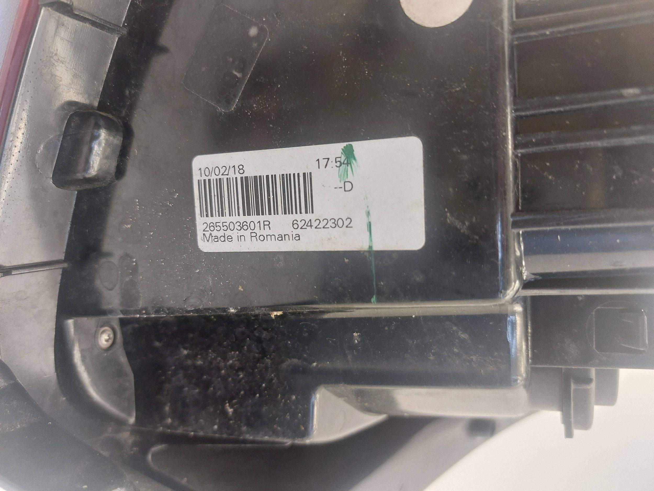 DACIA DUSTER II 17r> light right rear part 265503601R original