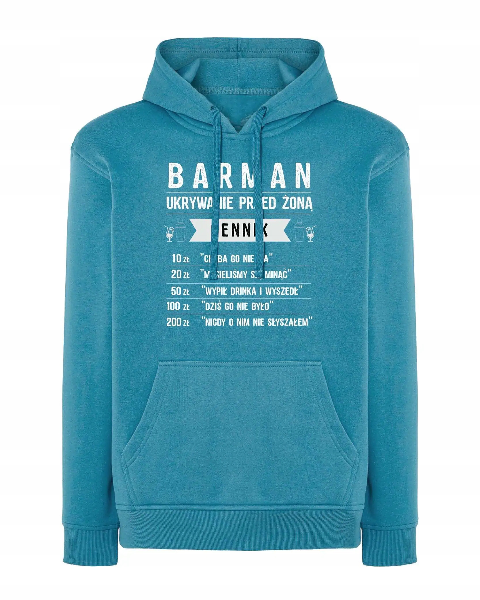 Mikina pro barmana Skrývání před manželkou Směšná pro manžela Modrá M