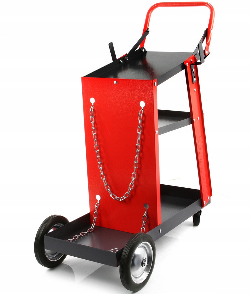 WÓZEK SPAWALNICZY DO SPAWAREK Z PÓŁKĄ MIEJSCEM NA BUTLĘ 3 PÓŁKI Szerokość produktu 39 cm