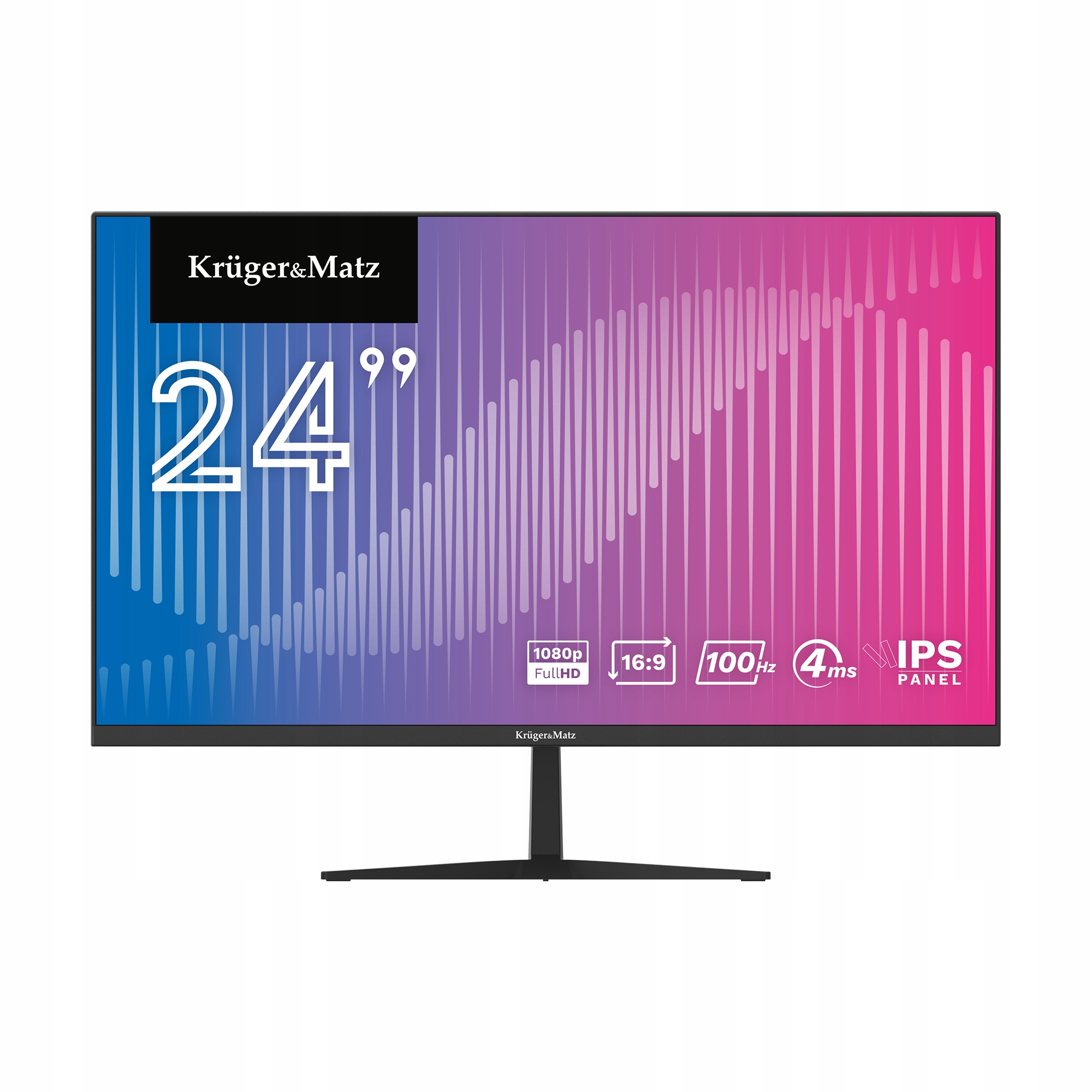Bezrámečkový Led monitor Kruger&Matz 24" FullHD 100 Hz Ips Hdmi reproduktory