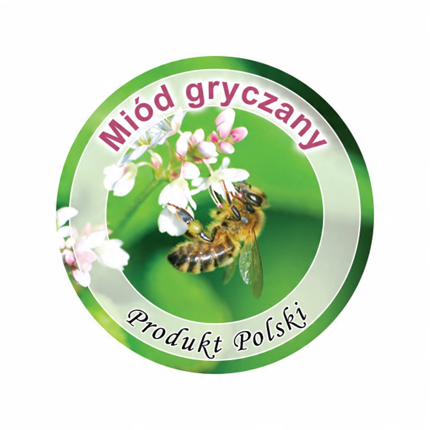 

Paczka etykiet mini okrągłe miód gryczany Ø37mm