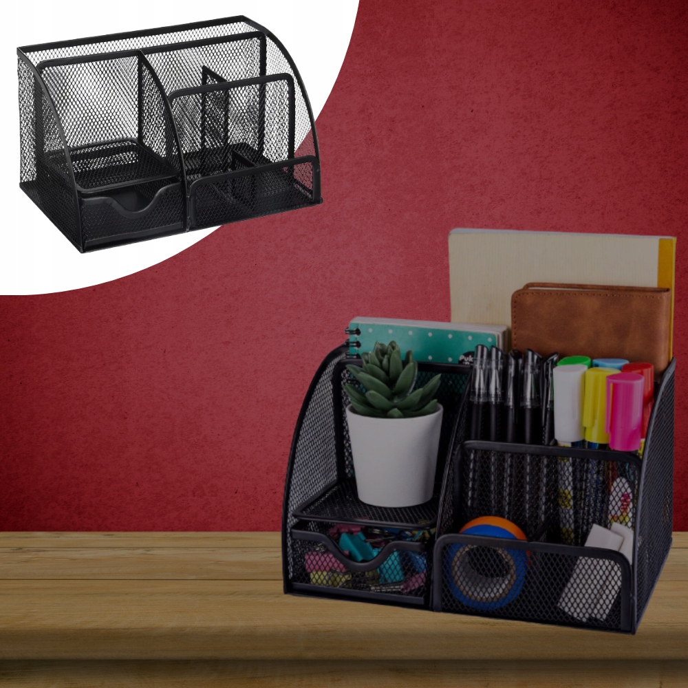 PRZYBORNIK BIUROWY, MIEJSCE NA LISTY, SZUFLADA Marka Hexagon