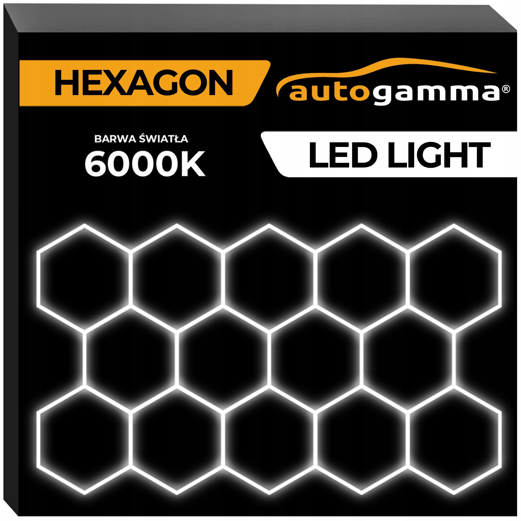 Led Lampa Hexagón Panel Osvetlenie Dielňa Garáž Dom 297 x 515 5500-6000K