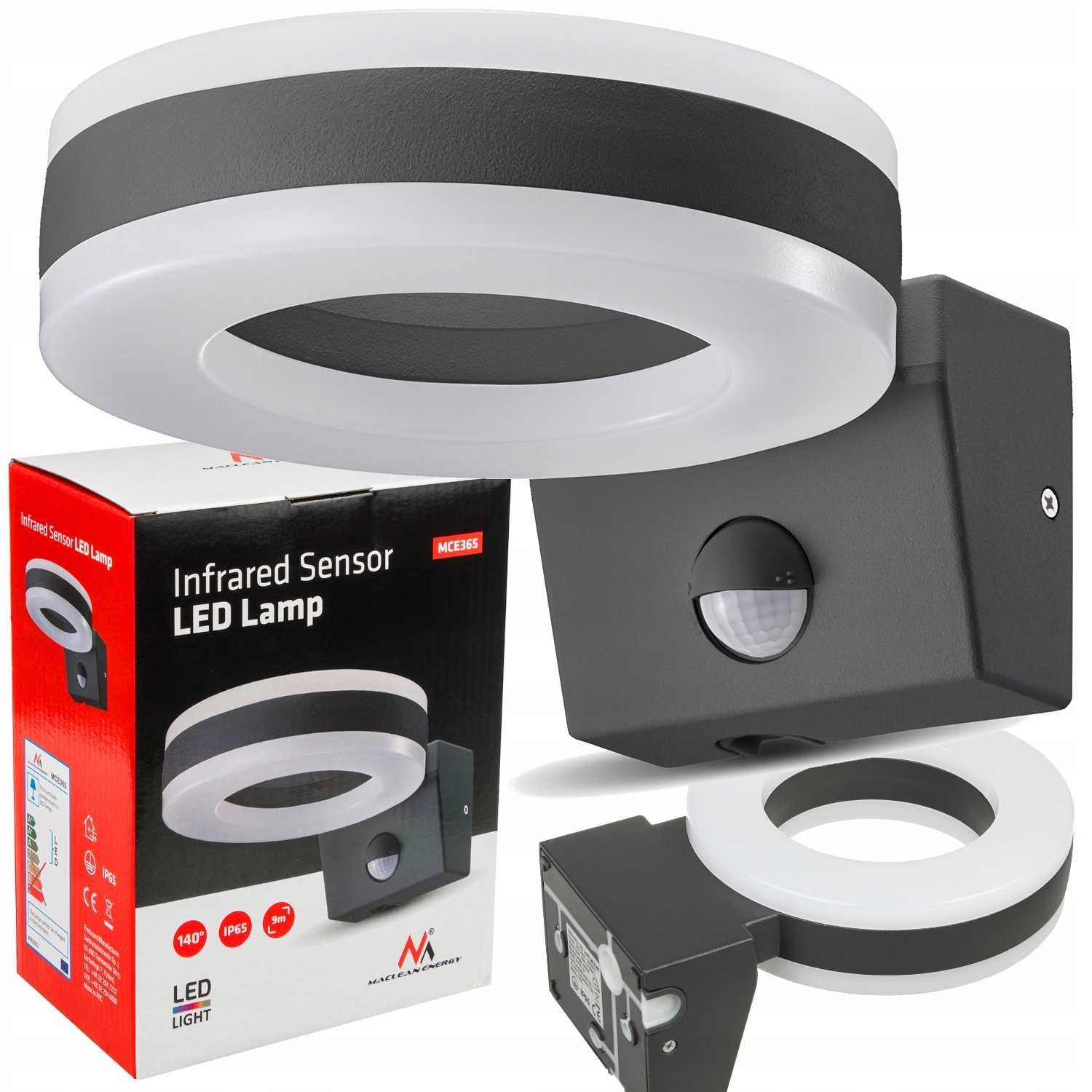 

Ścienna Lampa Led Z Czujnikiem Ruchu Zmierzchu 20W