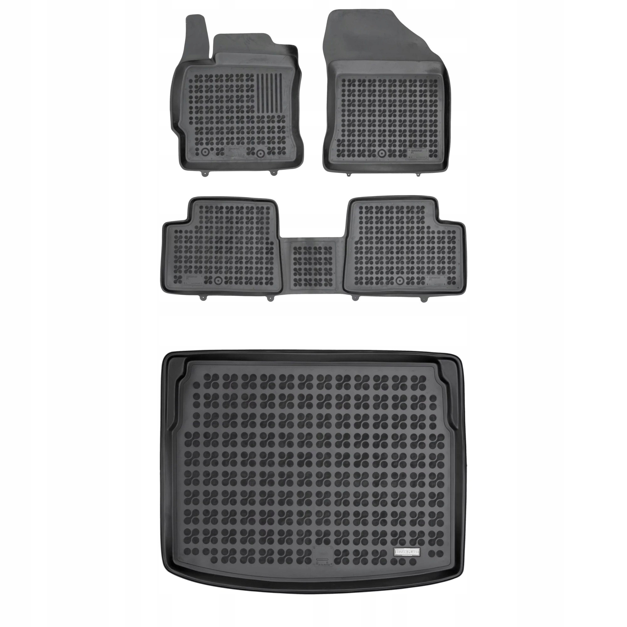 Gumová sada, koberčeky a rohože Toyota Auris II 2012-2018, horná podlaha, batožina