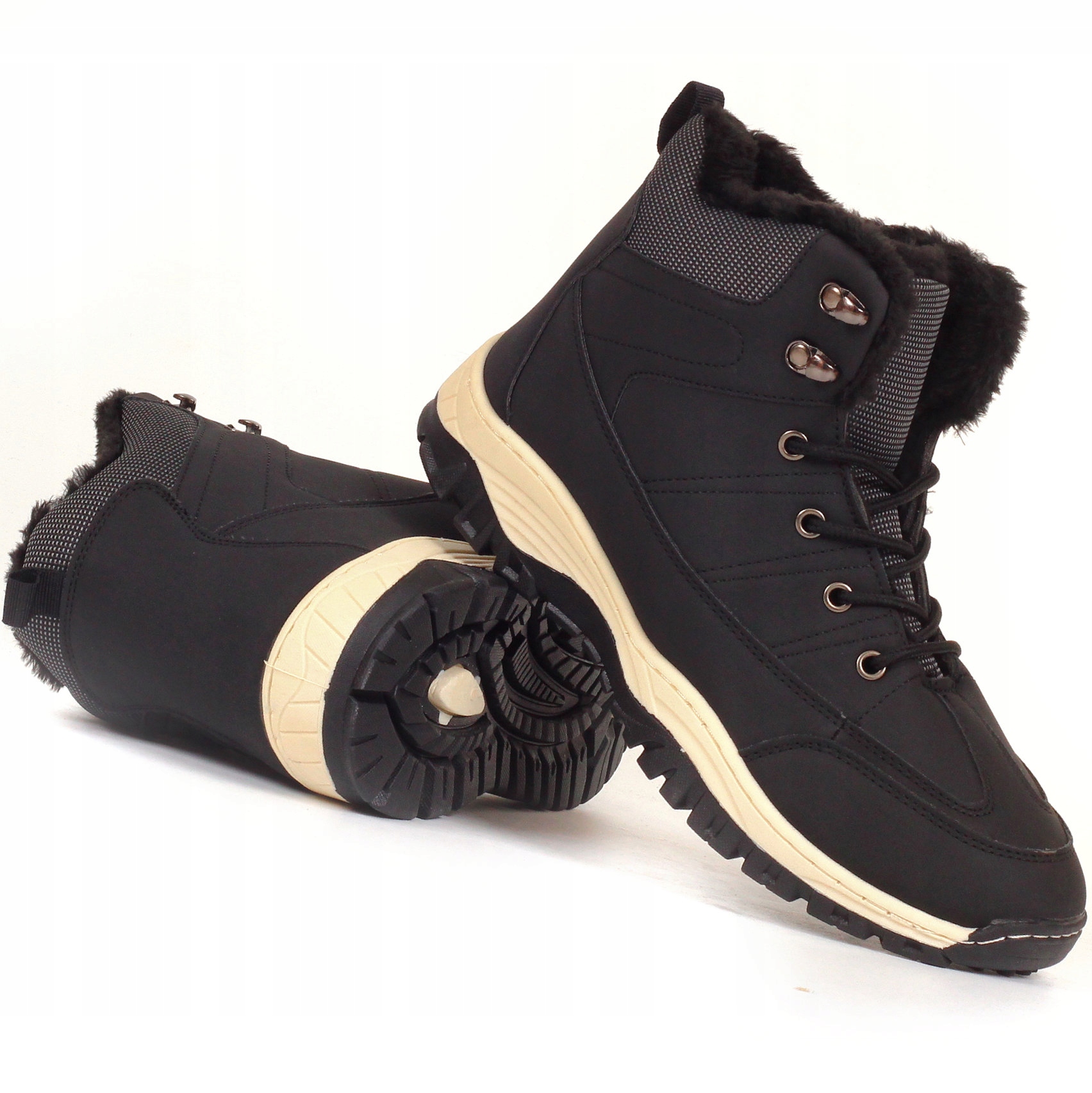 

Buty Zimowe Męskie Sportowe Ocieplane Szyte