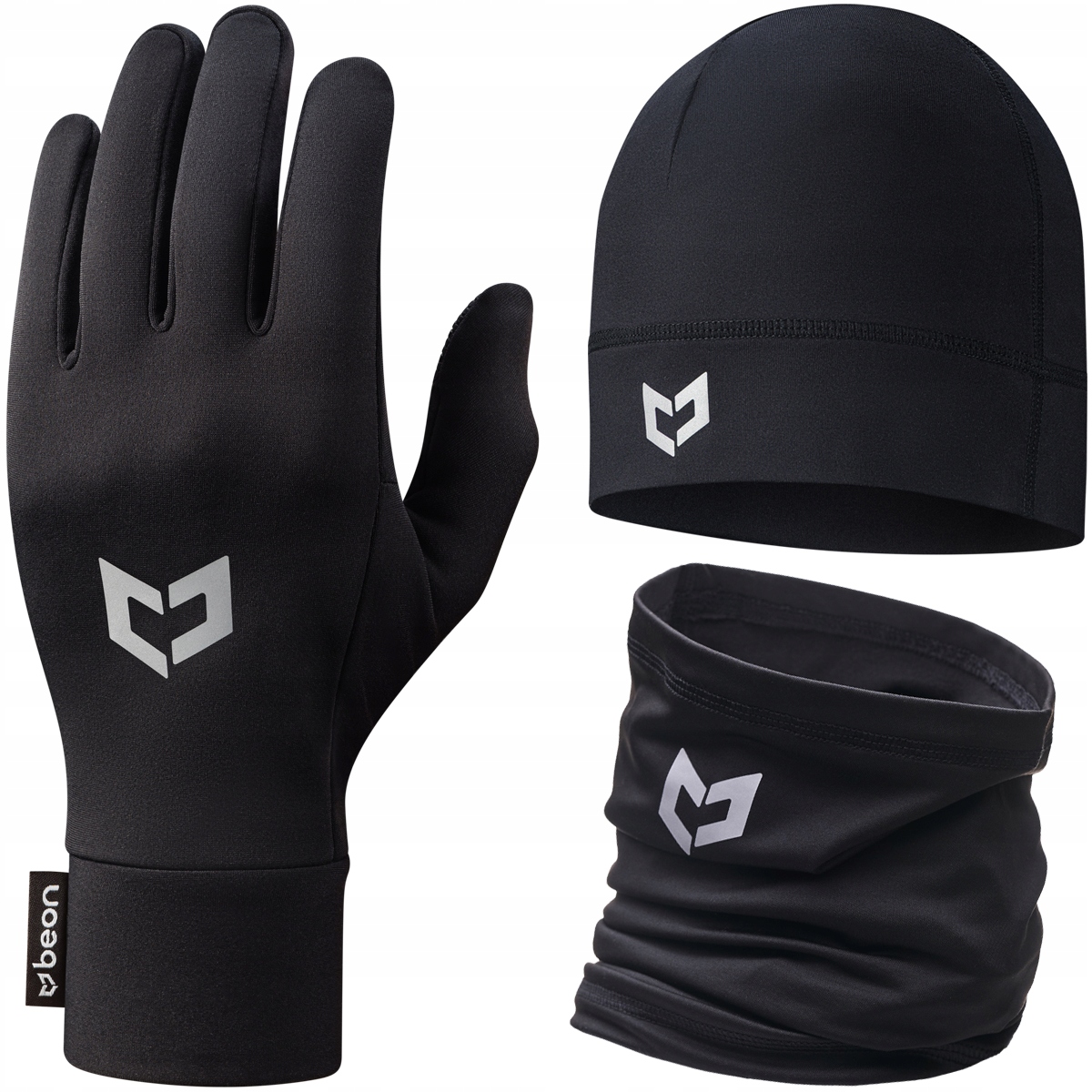 Set Zimní Čepice Zimní Rukavice Nákrčník Pánské Dámské Na Běhání L/XL