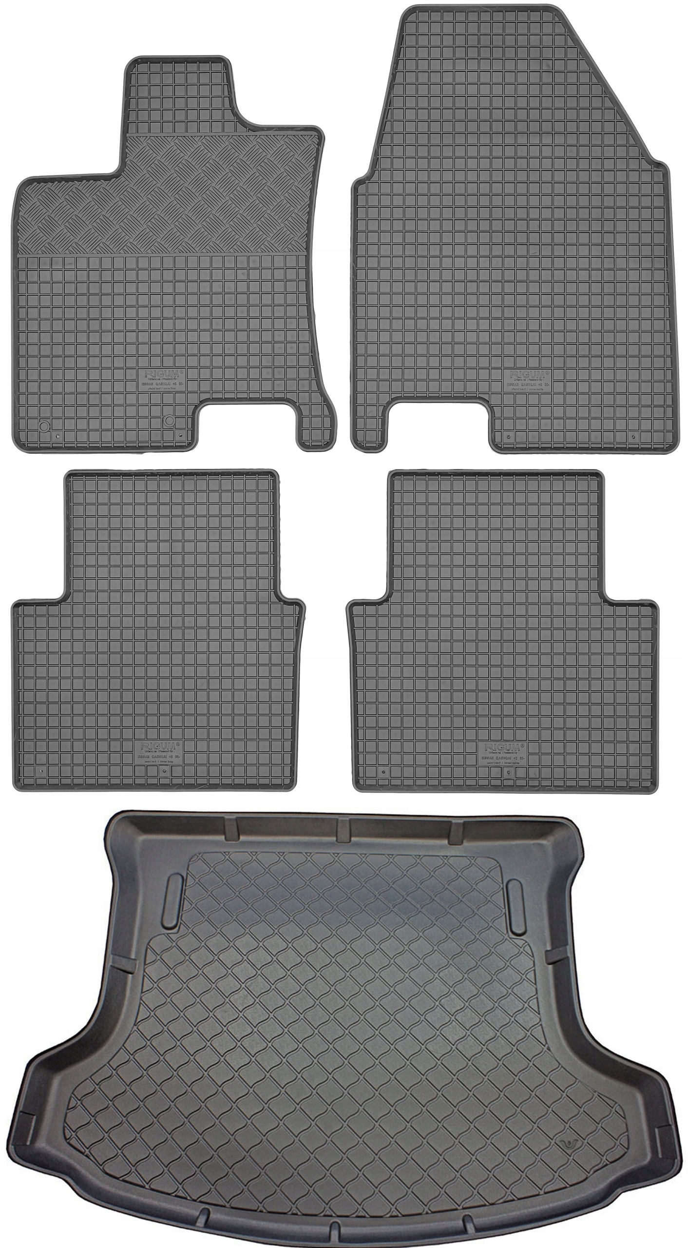 Nissan Qashqai +2 Suv 2008-2014 Sada Gumové rohože rohož