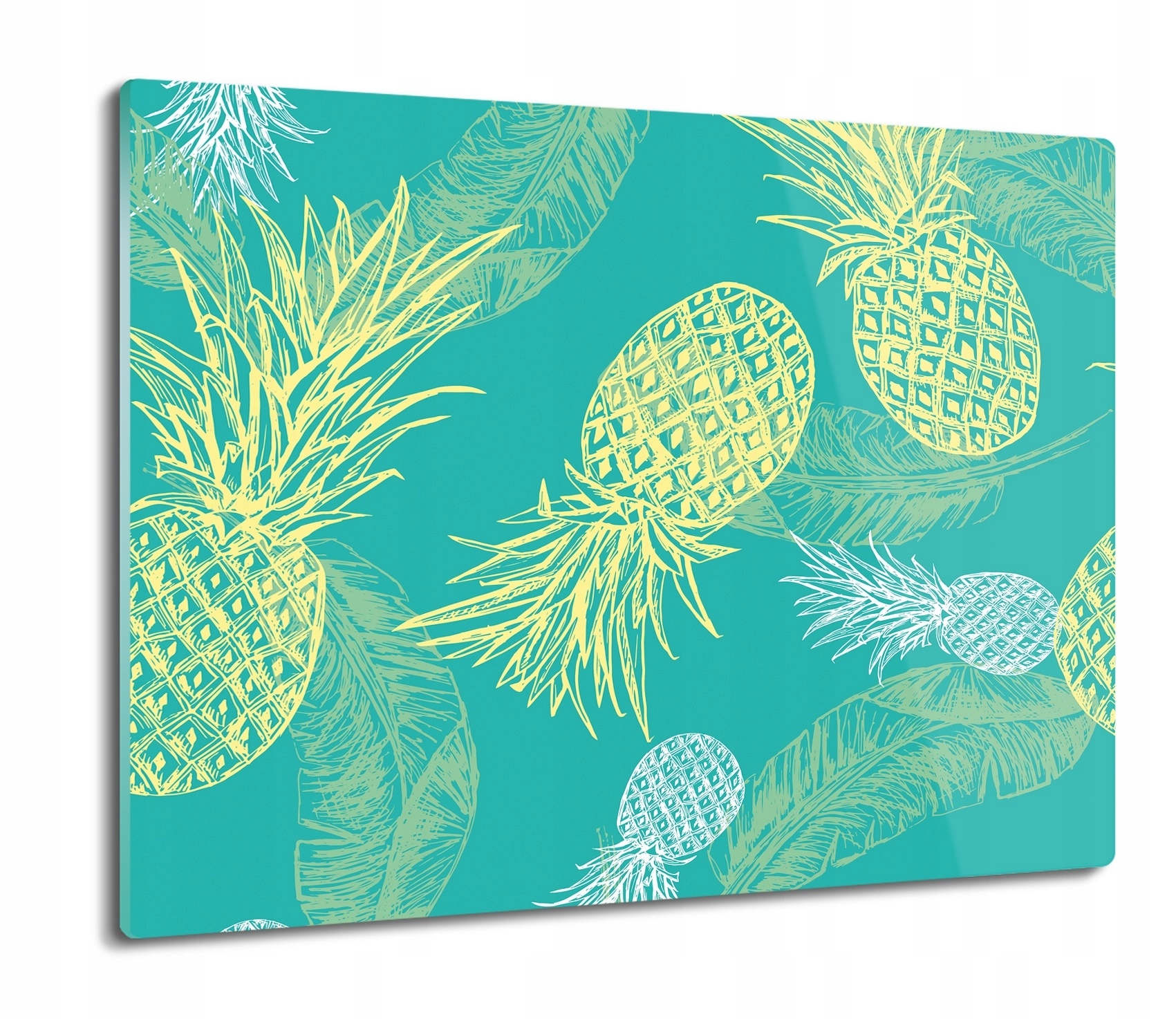 Ananasy tropic vzor 60x52 skleněná deska do kuchyně