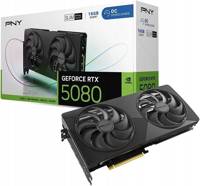 Karta graficzna Pny GeForce Rtx 5080 Slim Oc Dual Fan 16GB GDDR7 DLSS4