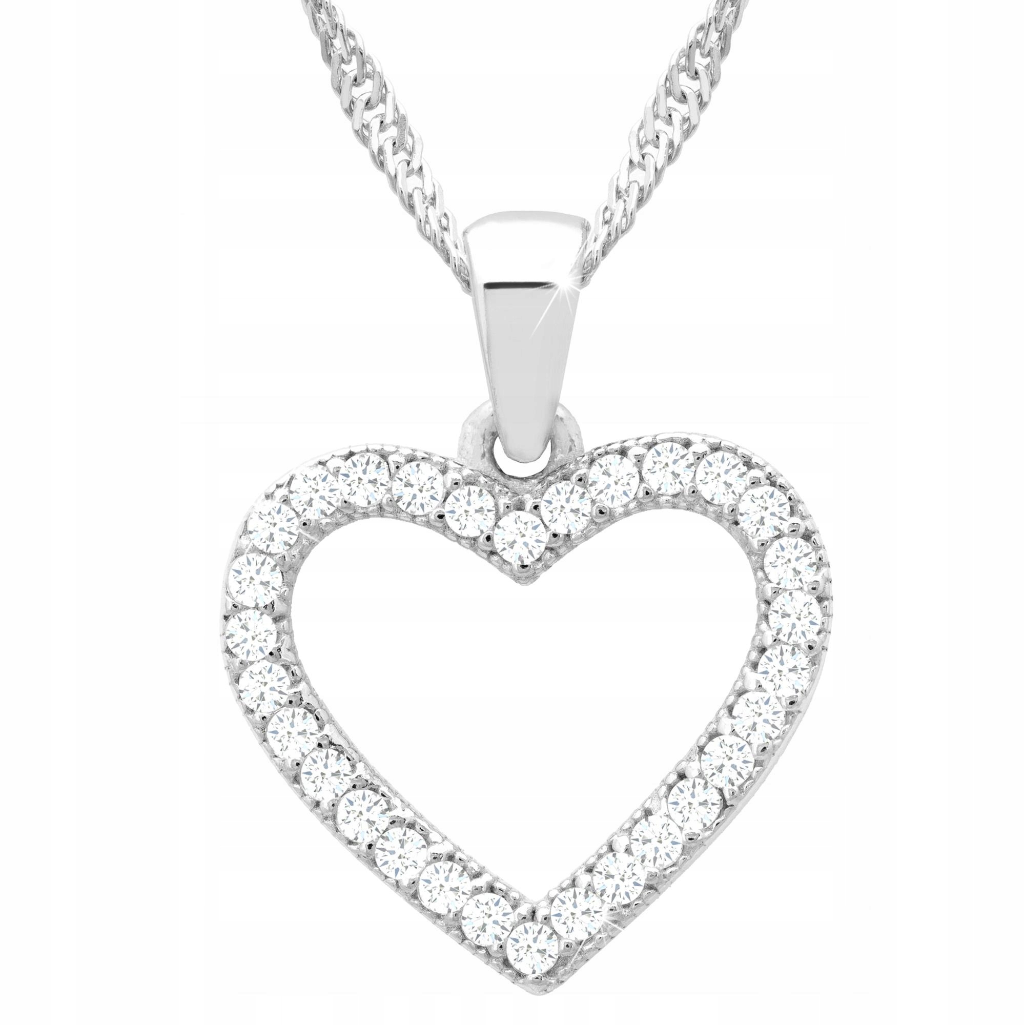 Náhrdelník Stříbrné srdce Srdíčko Láska Přívěsek Heart Love Stříbro 925