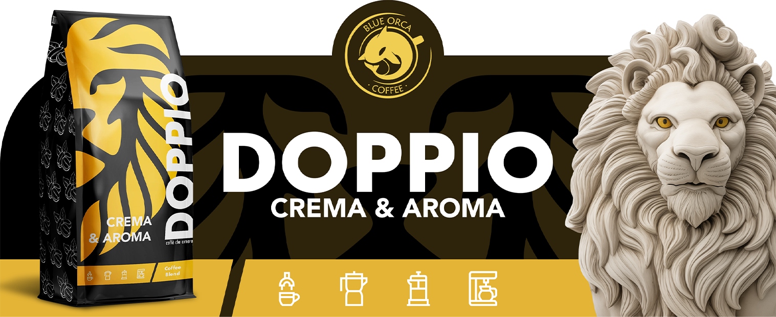 Кава Arabica Blue Orca Doppio Crema & Aroma у зернах 1000 г