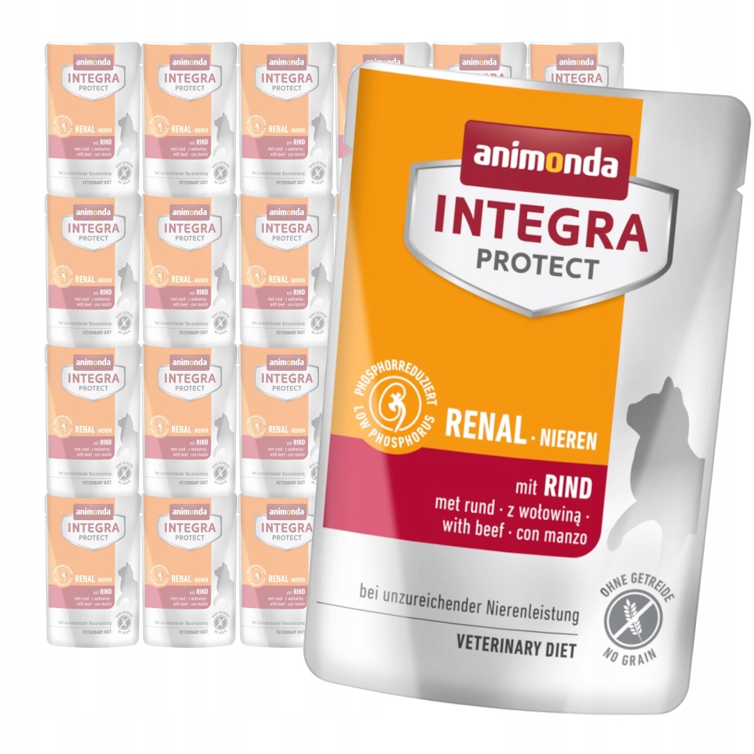 Animonda Integra Protect Renal 24x85g Krmivo Pro Kočky s onemocněním ledvin s hovězím masem