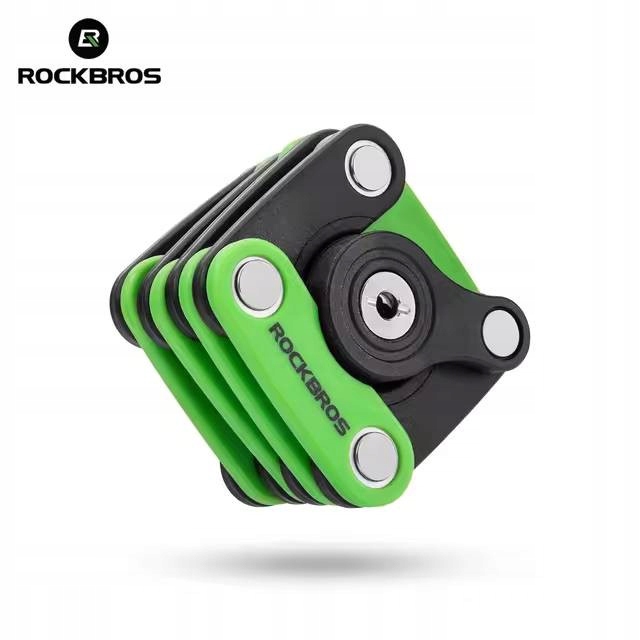 Skládací cyklistická pojistka Rockbros (WD795BG) zelená, kalená ocel