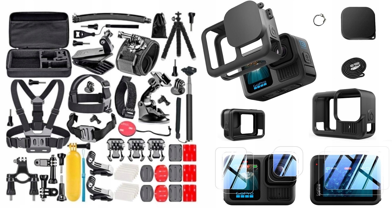 Ultra Set XXXL Akcesoria pro GoPro Hero 13 6x Sklo Pouzdro