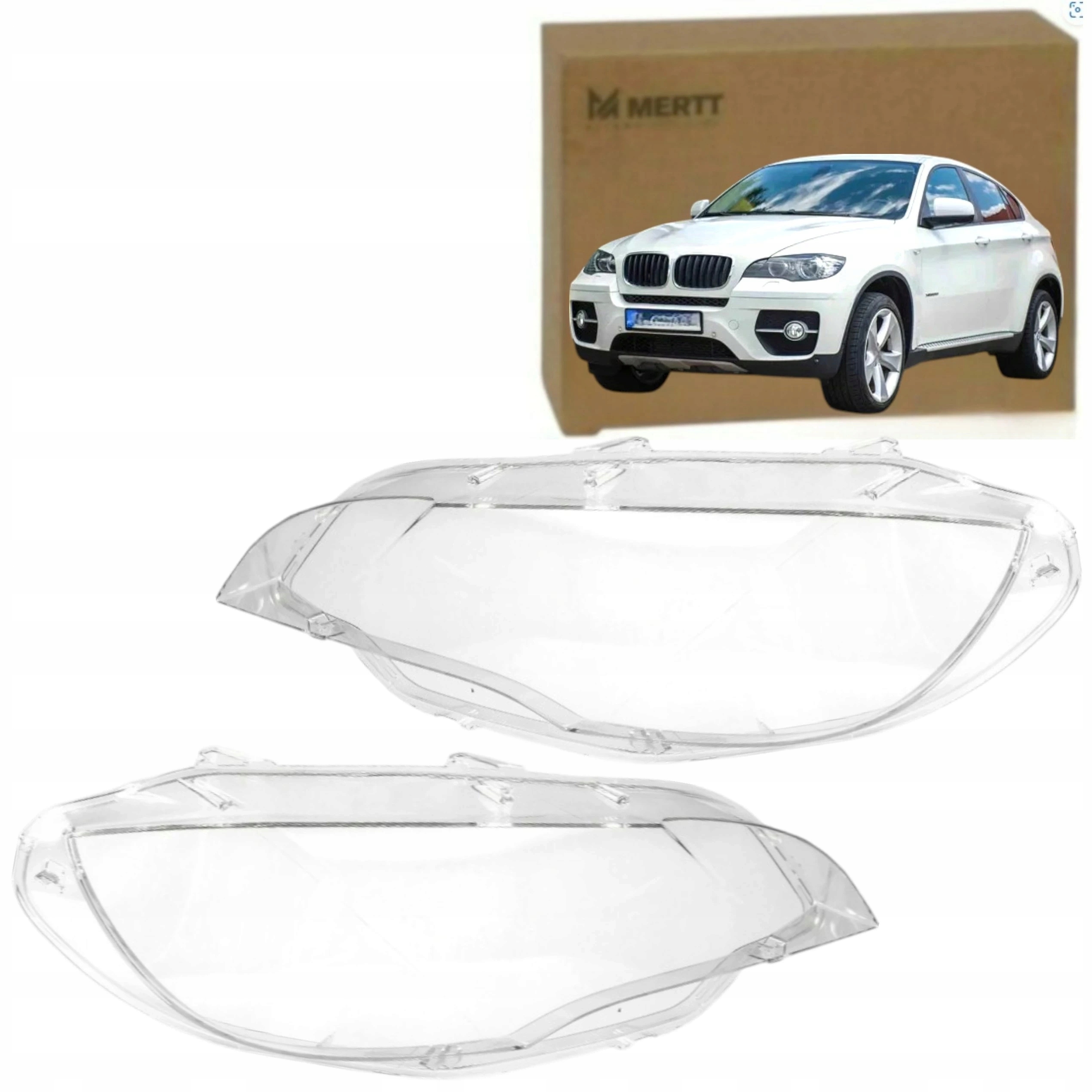 Klosz Pravý Levý sklo světlometu lampa Bmw X6 E71 2008-2014