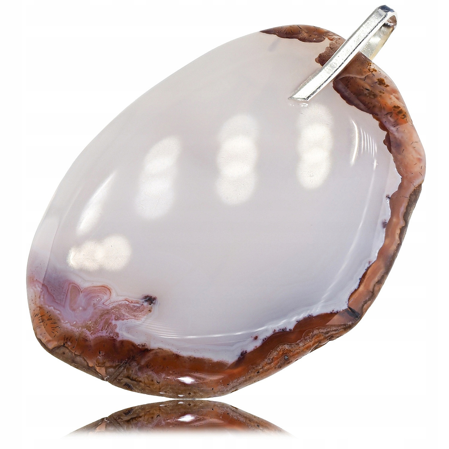 Achát Maroko Nádherný Okázalý Přívěsek Stříbro Unikát