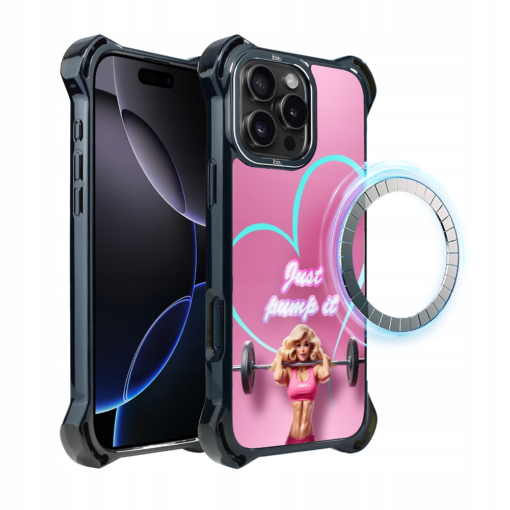Pouzdro pro iPhone 16 Pro, Ibizu DropGuard Ultra s MagSafe, Pump it love