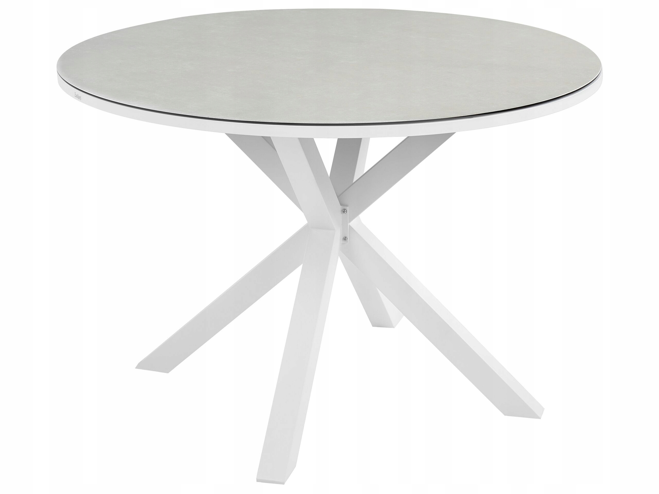 Stół ogrodowy okrągły 120 cm biały