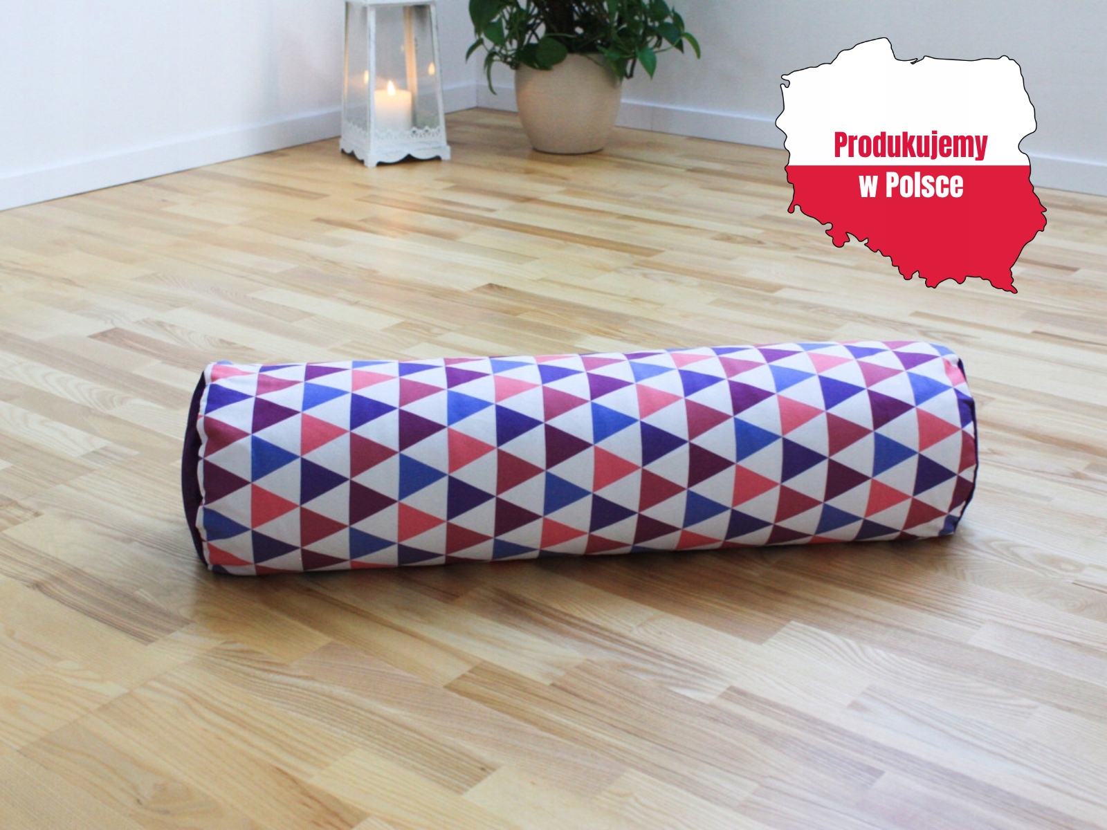 Bolster na jógu 70x20 cm s pohankovou slupkou s obalem Scandi Produkt Polský
