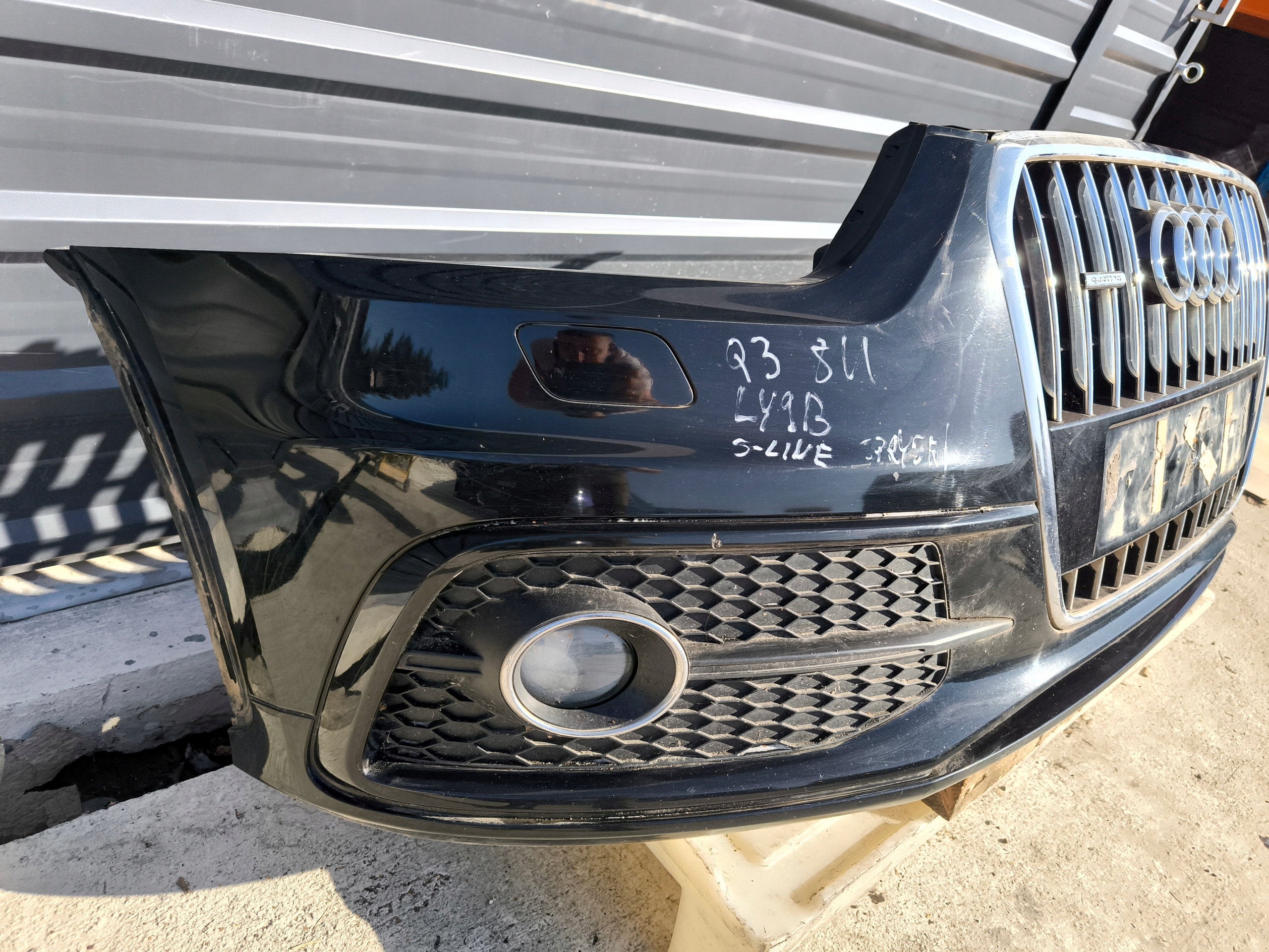 bumper front AUDI Q3 8U LY9B below washers S LINE complete 2011-2014