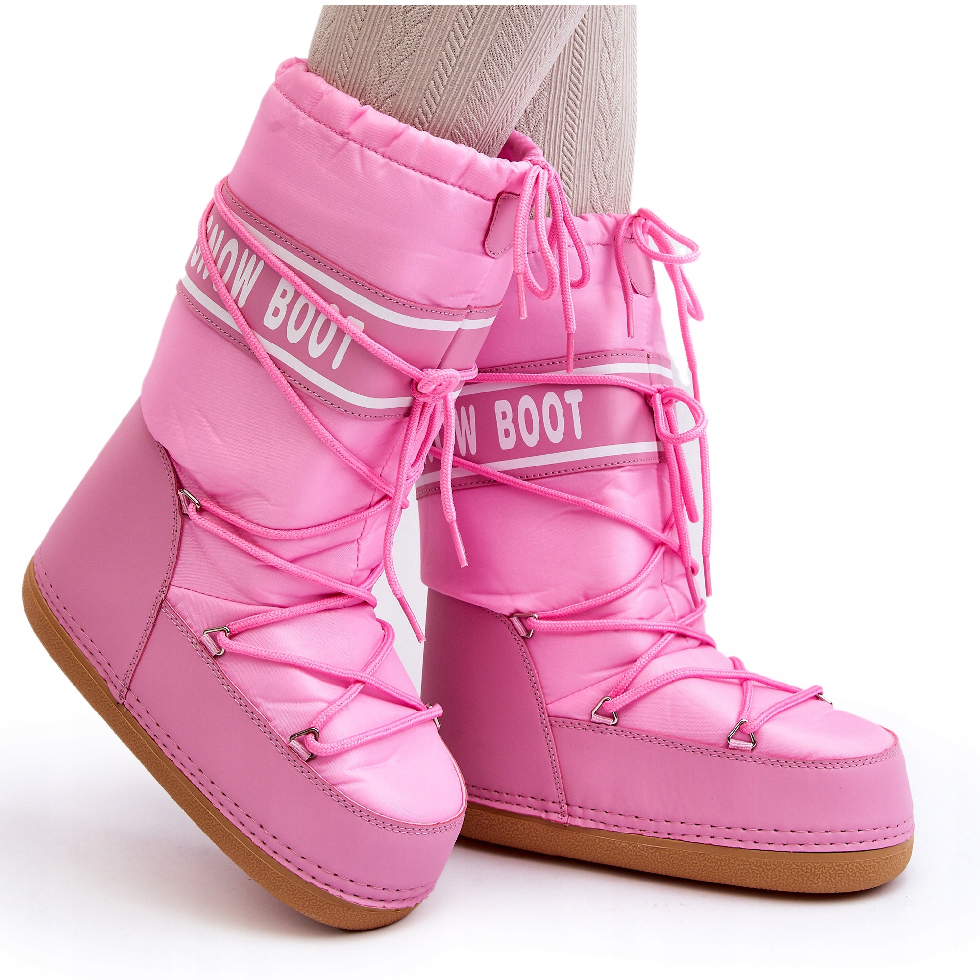 ŚNIEGOWCE DAMSKIE WYSOKIE RÓŻOWE 39/40