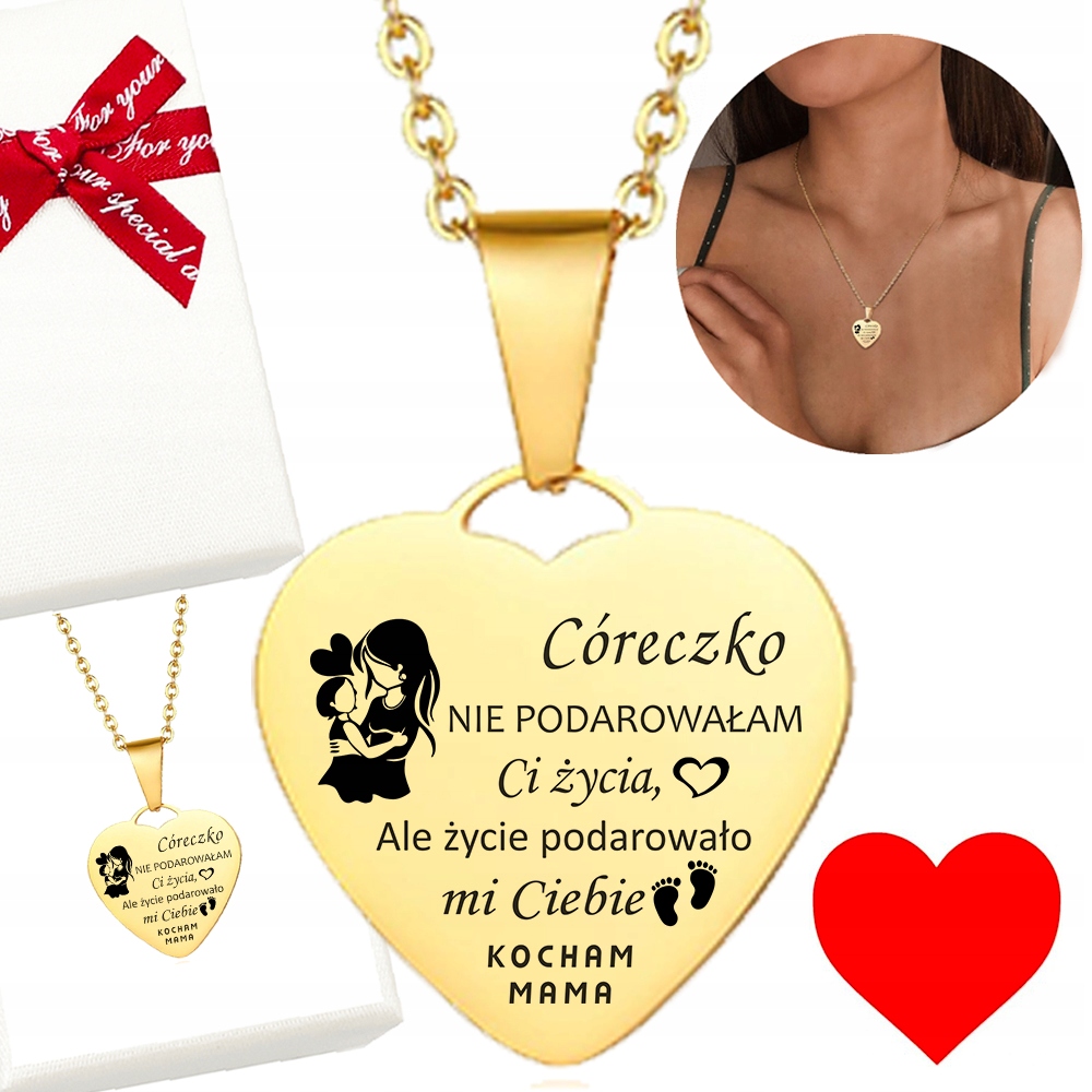 

Miłosna Zawieszka Damska Dla Córki Z Grawerem