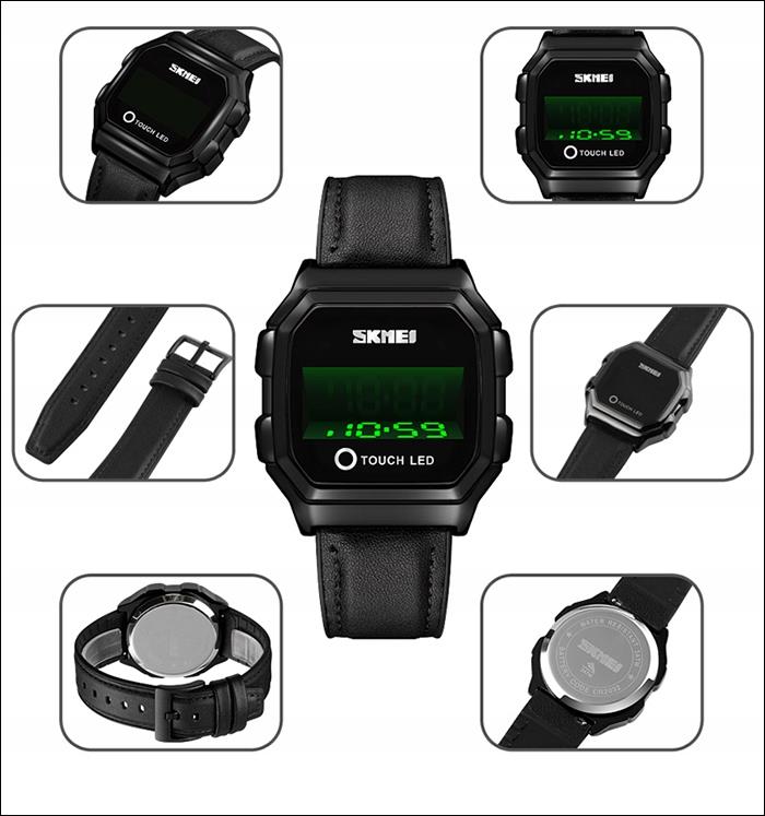 Zegarek męski SKMEI bransoleta dotykowy ekran LED Szkiełko mineralne
