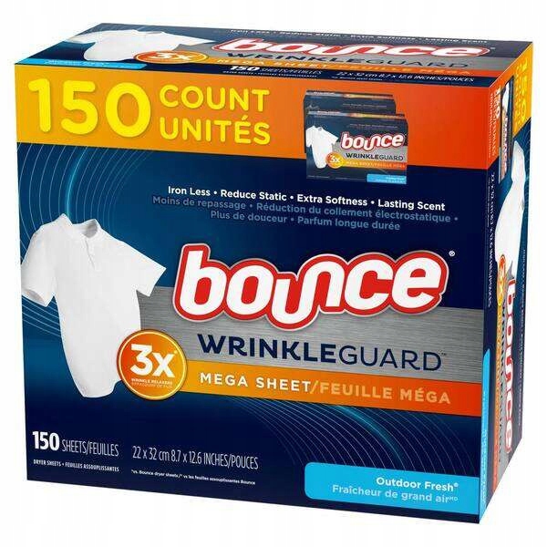 Levně Bounce Wrinkle Guard Outdoor Fresh 150 ks