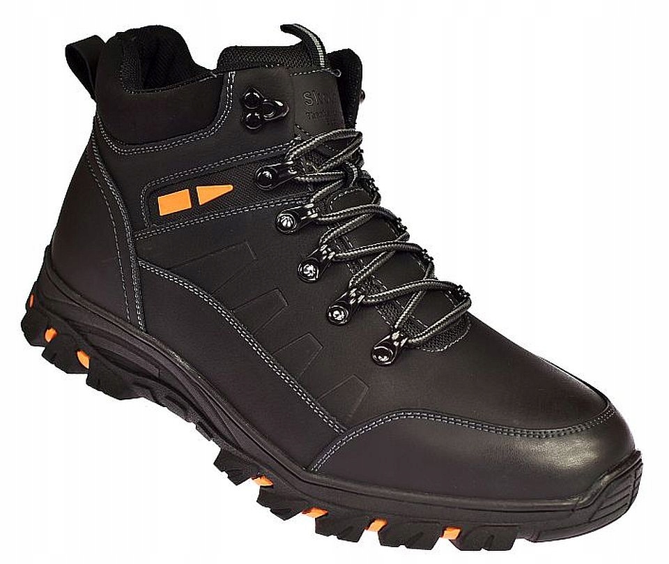 Trekingové Boty Na Zip Vysoké Zateplené Pánské Trapery T-729 bk vel 42