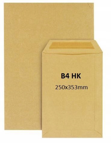 

B4 brąz Hk samoklejąca z paskiem 250x353mm 50szt