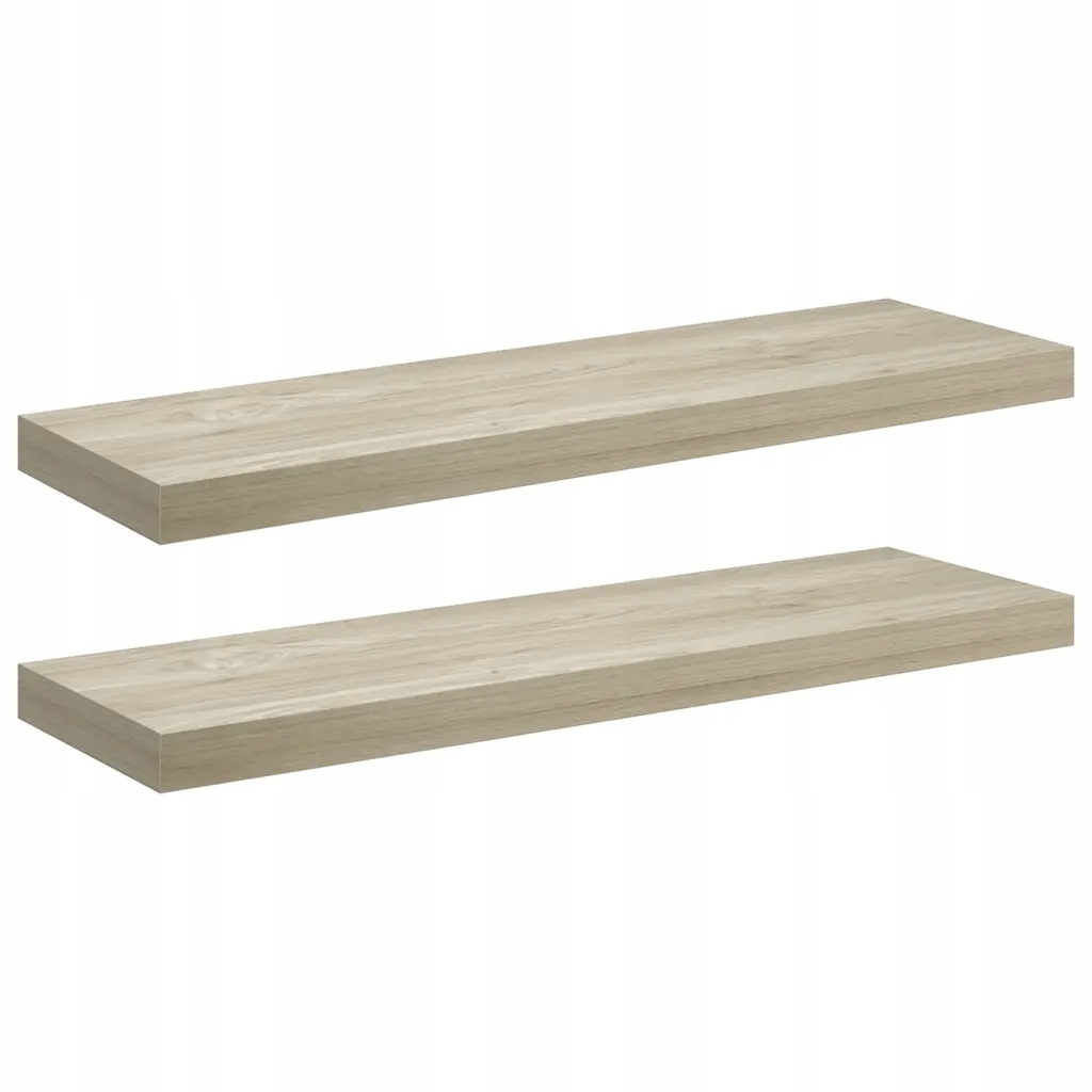 Sada 2 polic Mdf dub, kov 80x23,5x3,8 cm, skryté upevnění