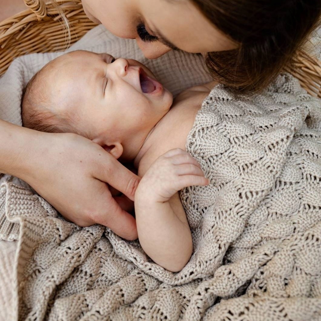 Kocyk Bambusowy dla Niemowląt Fema 80x100cm Beżowy ColorStories Długość (cm) 100 cm