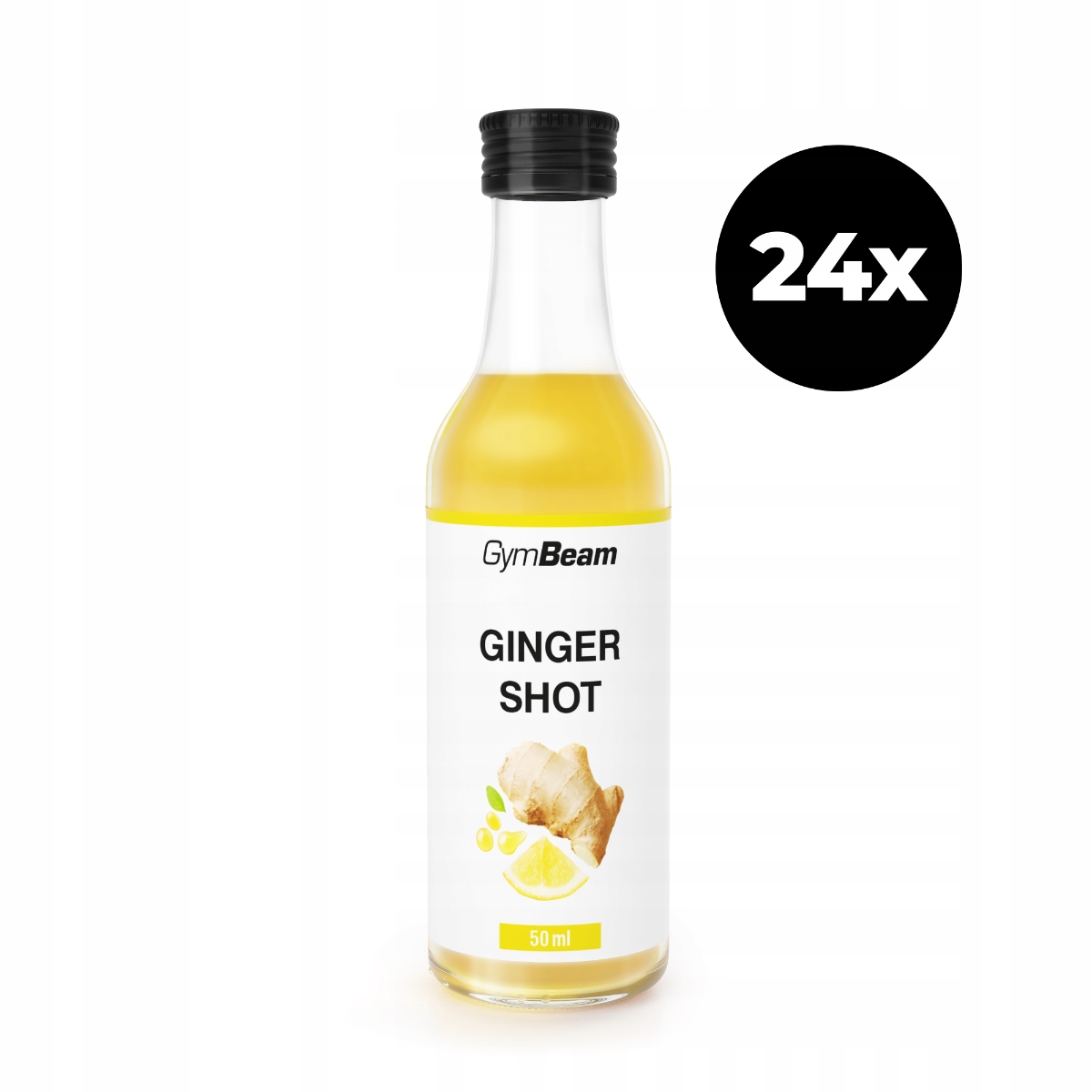 Shot Z Imbiru Tłoczony Na Zimno Bez Laktozy Glutenu 24x50 ml GymBeam